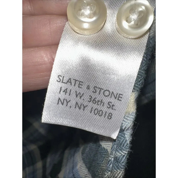 Slate & Stone Plaid Collared Button Down Womens Sz M Outdoors Everyday Essential - Picture 3 of 6